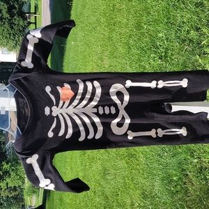 Skeleton Halloween costume onesie glows in the dark toddler 6-9 month